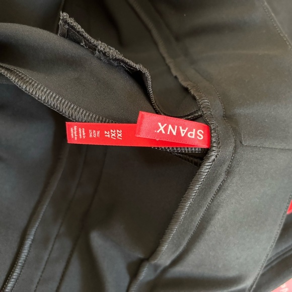 NWT Spanx The Perfect Pant Slim Straight Ponte Knit In Black Size 2XLT 20254T - Picture 8 of 9